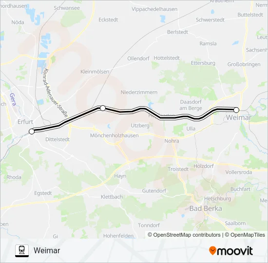 RB21 Train Line Map