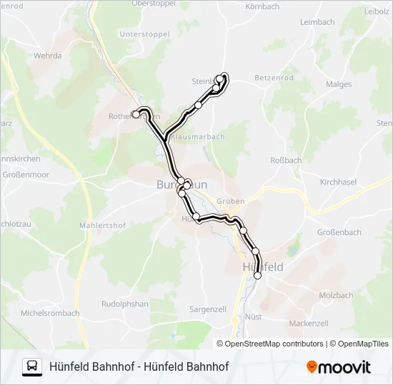 71 Bus Line Map