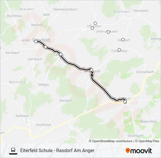 80 Bus Line Map