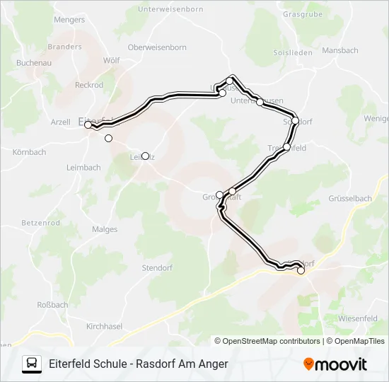 80 Bus Line Map