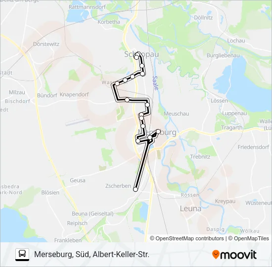 B Bus Line Map