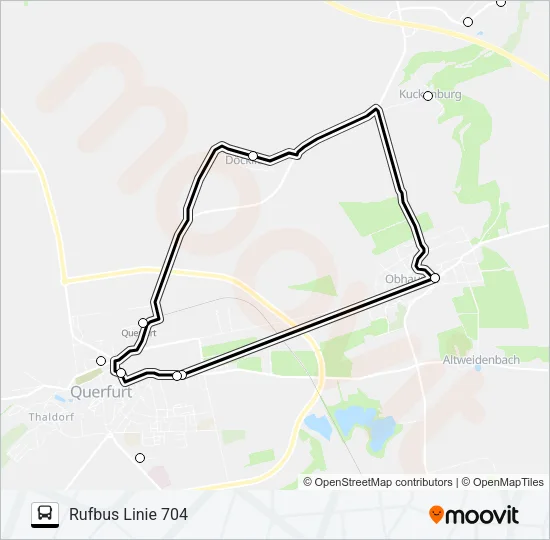 704 Bus Line Map