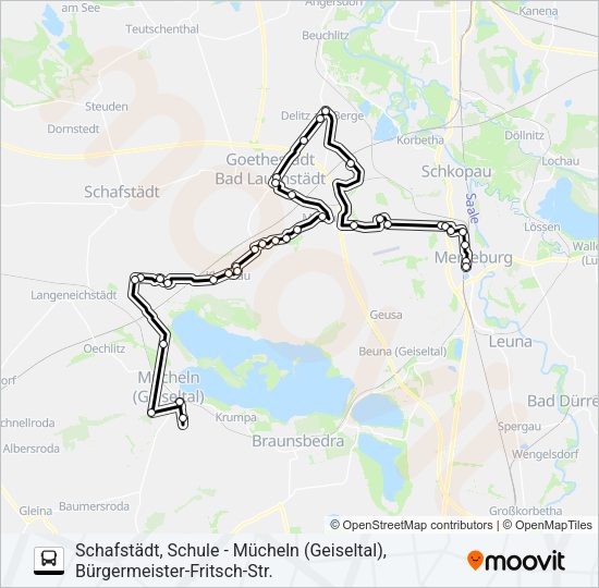 Автобус 726: карта маршрута
