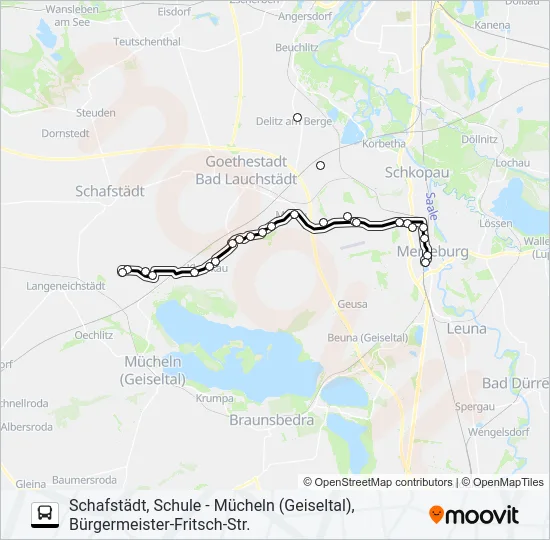 726 Bus Line Map