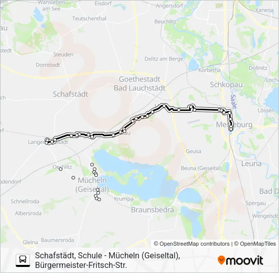 Автобус 726: карта маршрута