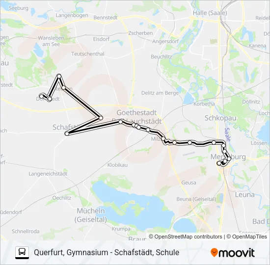 Автобус 727: карта маршрута