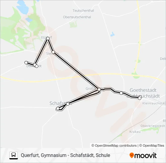 Автобус 727: карта маршрута