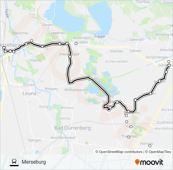 738 Bus Line Map