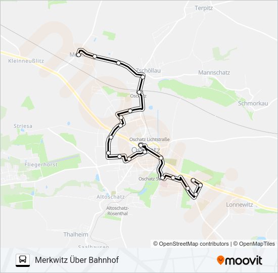 Автобус A: карта маршрута