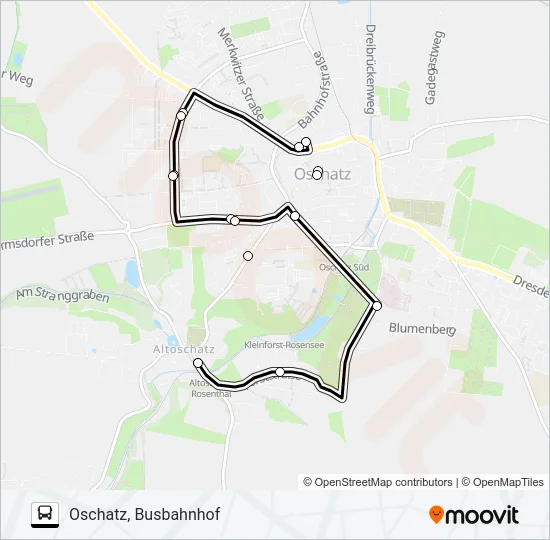 B Bus Line Map