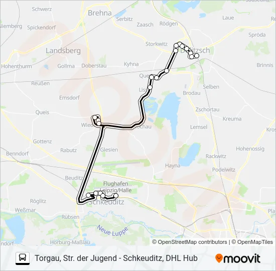 X9 Bus Line Map