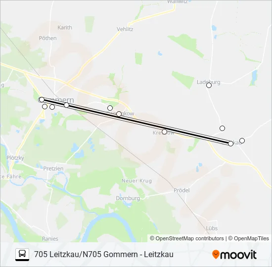 Автобус 705: карта маршрута