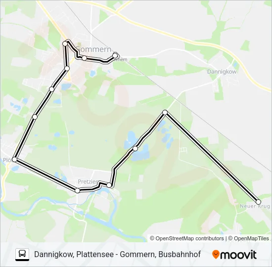 707 Bus Line Map