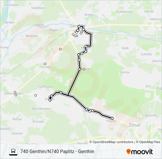 740 Bus Line Map