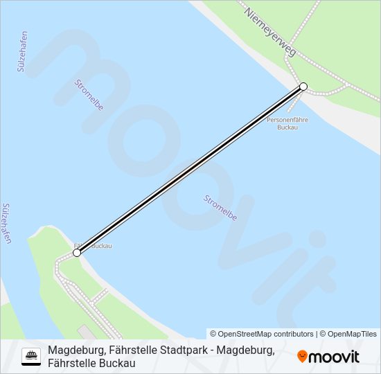 Паром FÄHRE: карта маршрута
