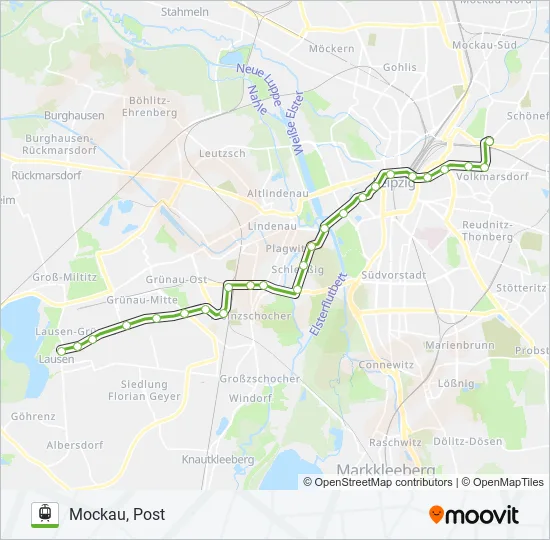 Трамвай 1: карта маршрута