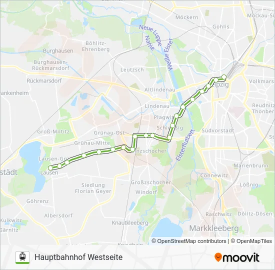 Трамвай 1: карта маршрута