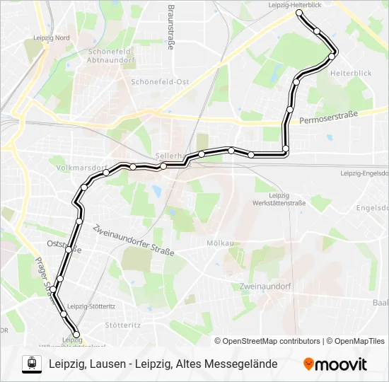 Трамвай 2: карта маршрута