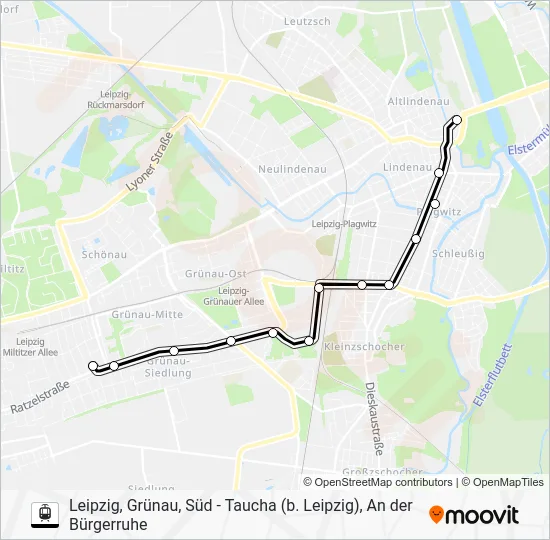 Трамвай 3: карта маршрута