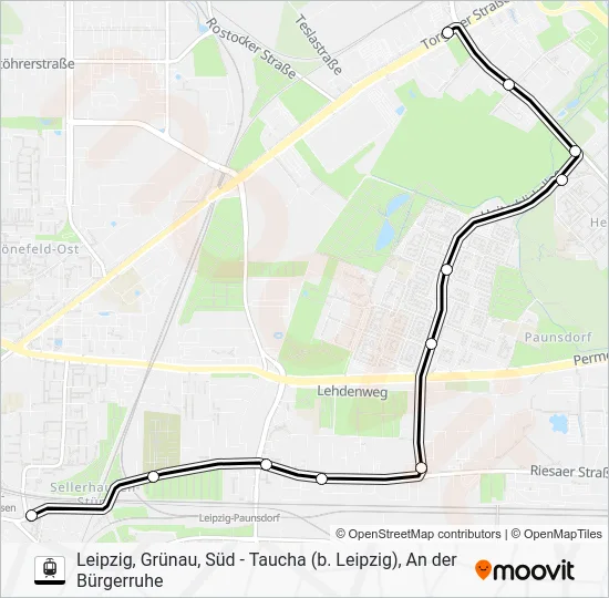 Трамвай 3: карта маршрута