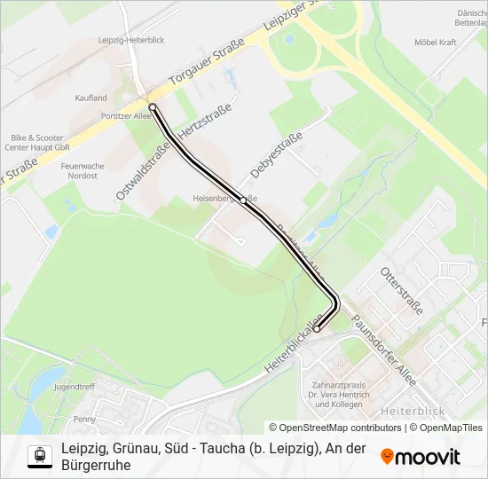 Трамвай 3: карта маршрута