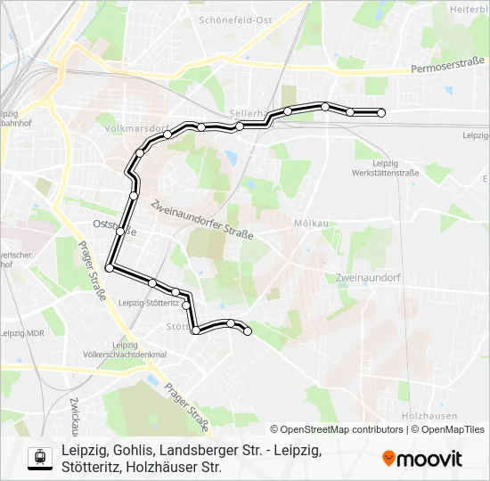 Трамвай 4: карта маршрута