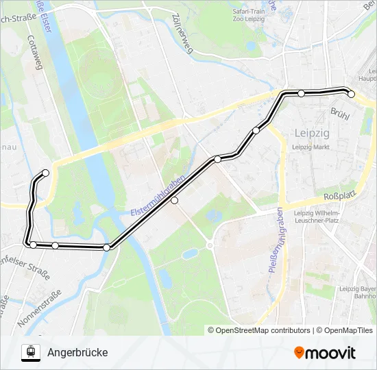 Трамвай 4: карта маршрута