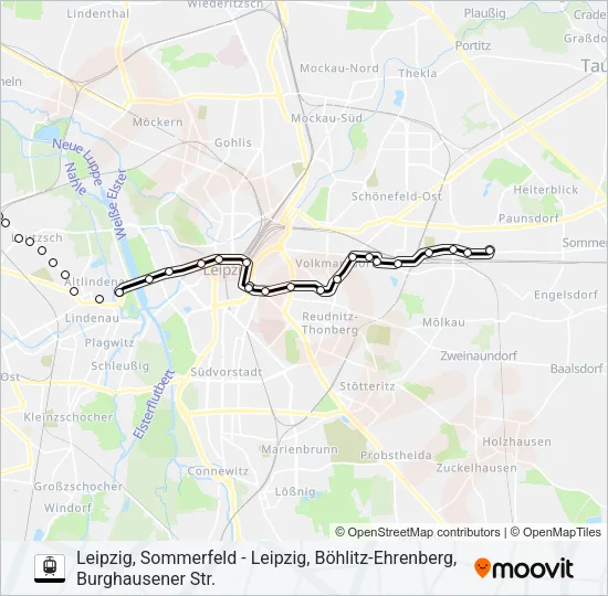 Трамвай 7: карта маршрута