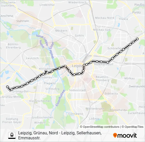 Трамвай 8: карта маршрута