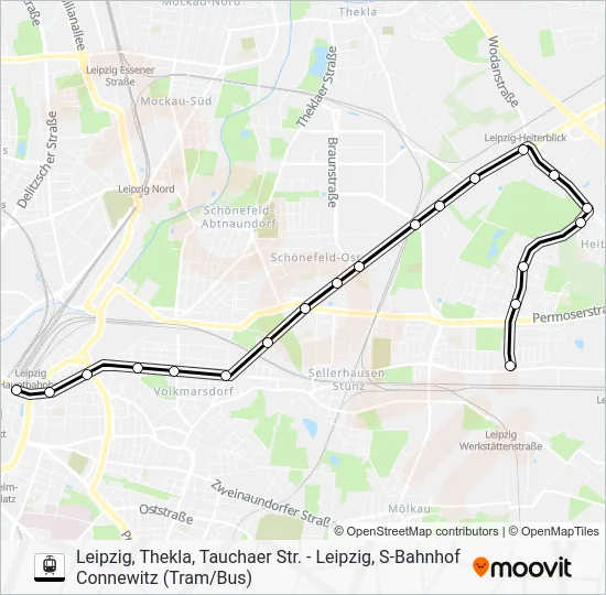 Трамвай 9: карта маршрута