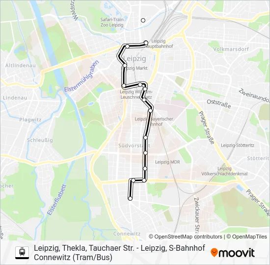 Трамвай 9: карта маршрута