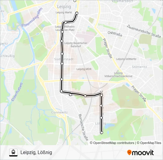 Трамвай 10: карта маршрута