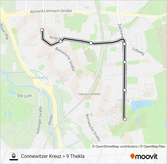 Трамвай 10: карта маршрута