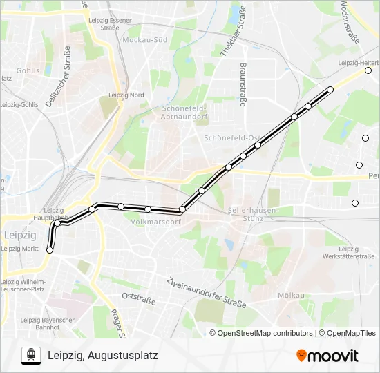 Трамвай 10: карта маршрута