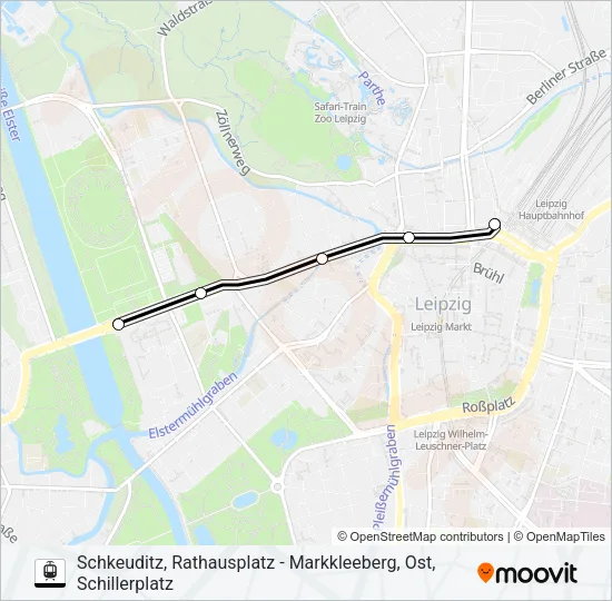 Трамвай 11: карта маршрута