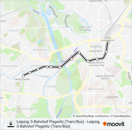 Трамвай 14: карта маршрута