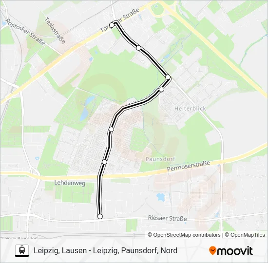 Трамвай N17: карта маршрута