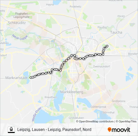 Трамвай N17: карта маршрута