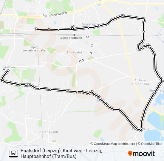 Buslinie 73 Karte