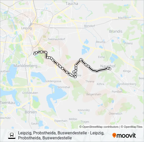 Автобус 75: карта маршрута