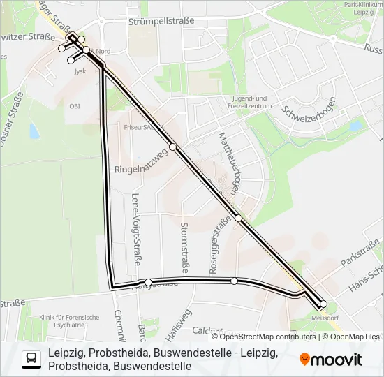 Автобус 75: карта маршрута