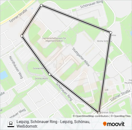 Автобус SEV8: карта маршрута