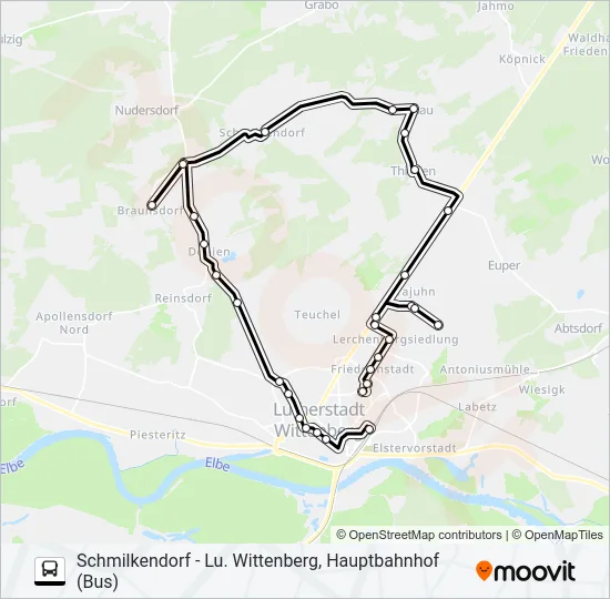 355 Bus Line Map