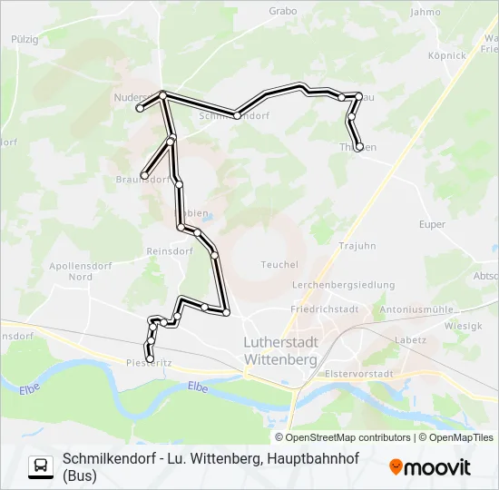 355 Bus Line Map