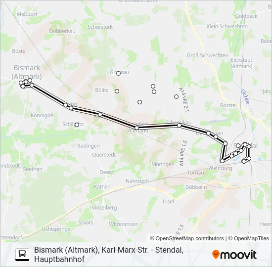 Автобус 930: карта маршрута