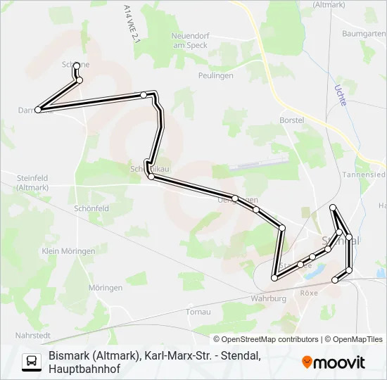 Автобус 930: карта маршрута