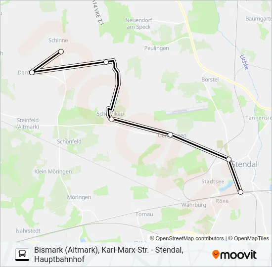 Автобус 930: карта маршрута
