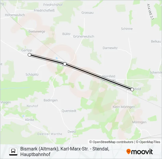 Автобус 930: карта маршрута