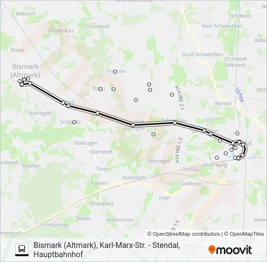 Автобус 930: карта маршрута