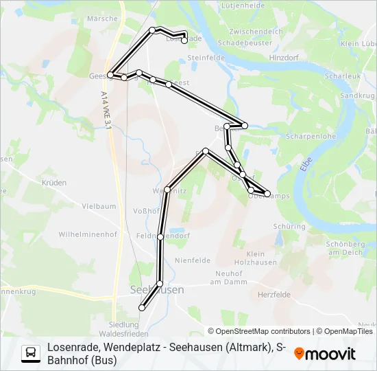 Автобус 951: карта маршрута